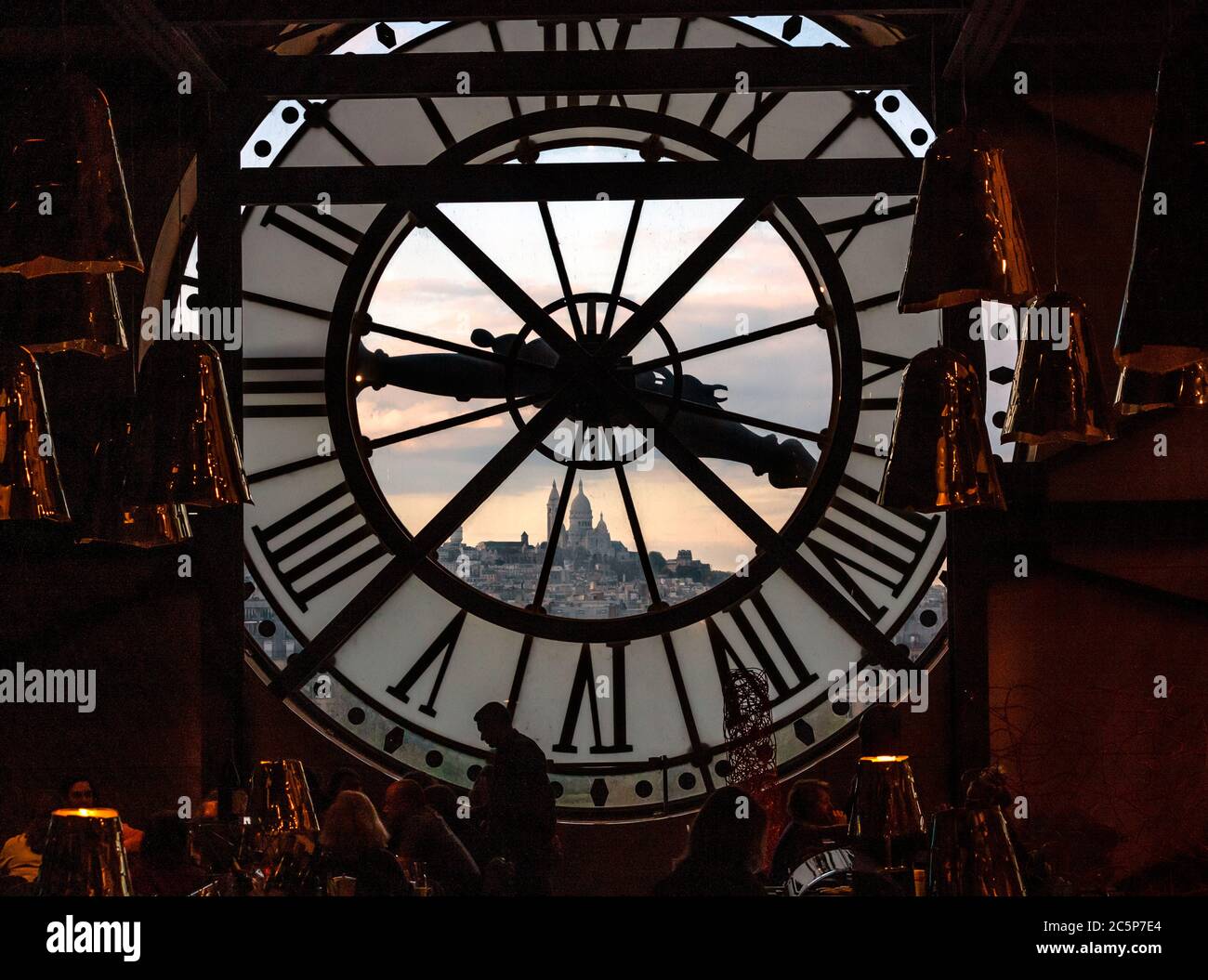 Clock Musee D'Orsay Parigi Foto Stock