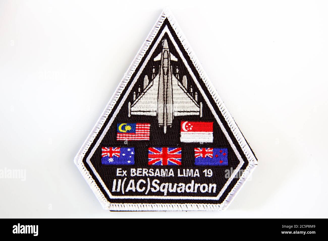RAF Lossiemouth, Typhoon FGR4, Bersama Lima Patch Foto Stock