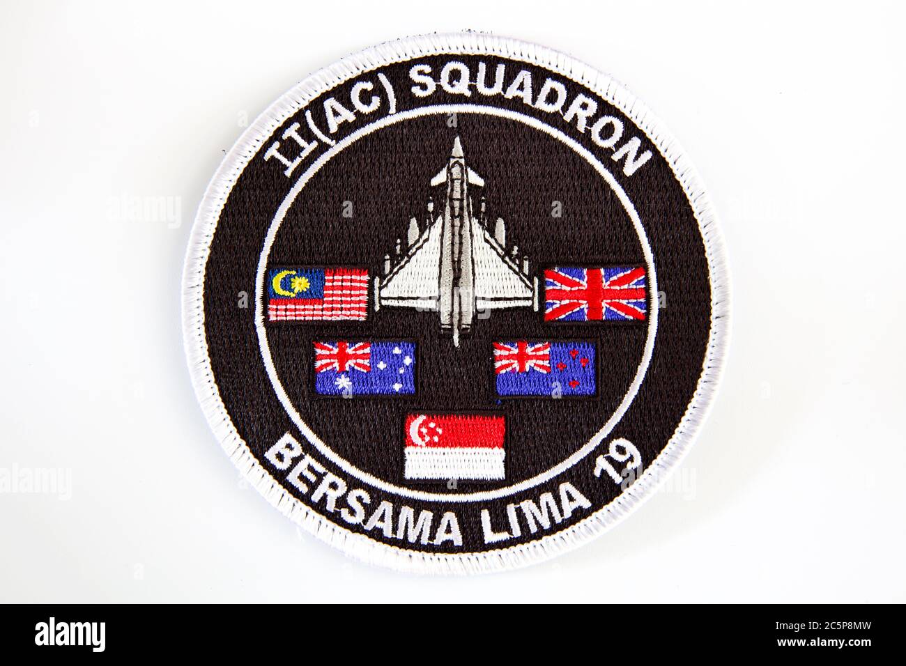 RAF Lossiemouth, Typhoon FGR4, Bersama Lima Patch Foto Stock