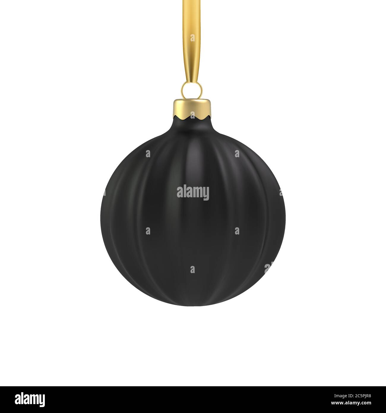 Giocattolo realistico oro albero di Natale sotto forma di spirale. Illustrazione Vettoriale