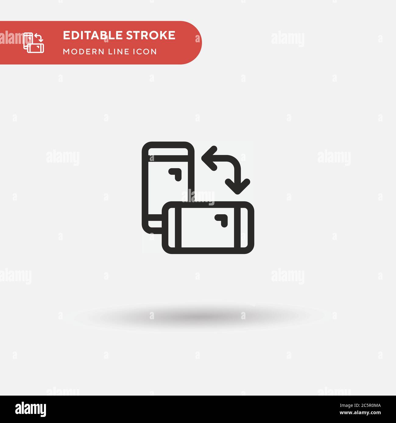 Icona ruota vettore semplice. Modello di disegno simbolo illustrazione per elemento UI mobile Web. Pittogramma moderno a colori perfetto su tratto modificabile. Ruota le icone per il tuo progetto aziendale Illustrazione Vettoriale