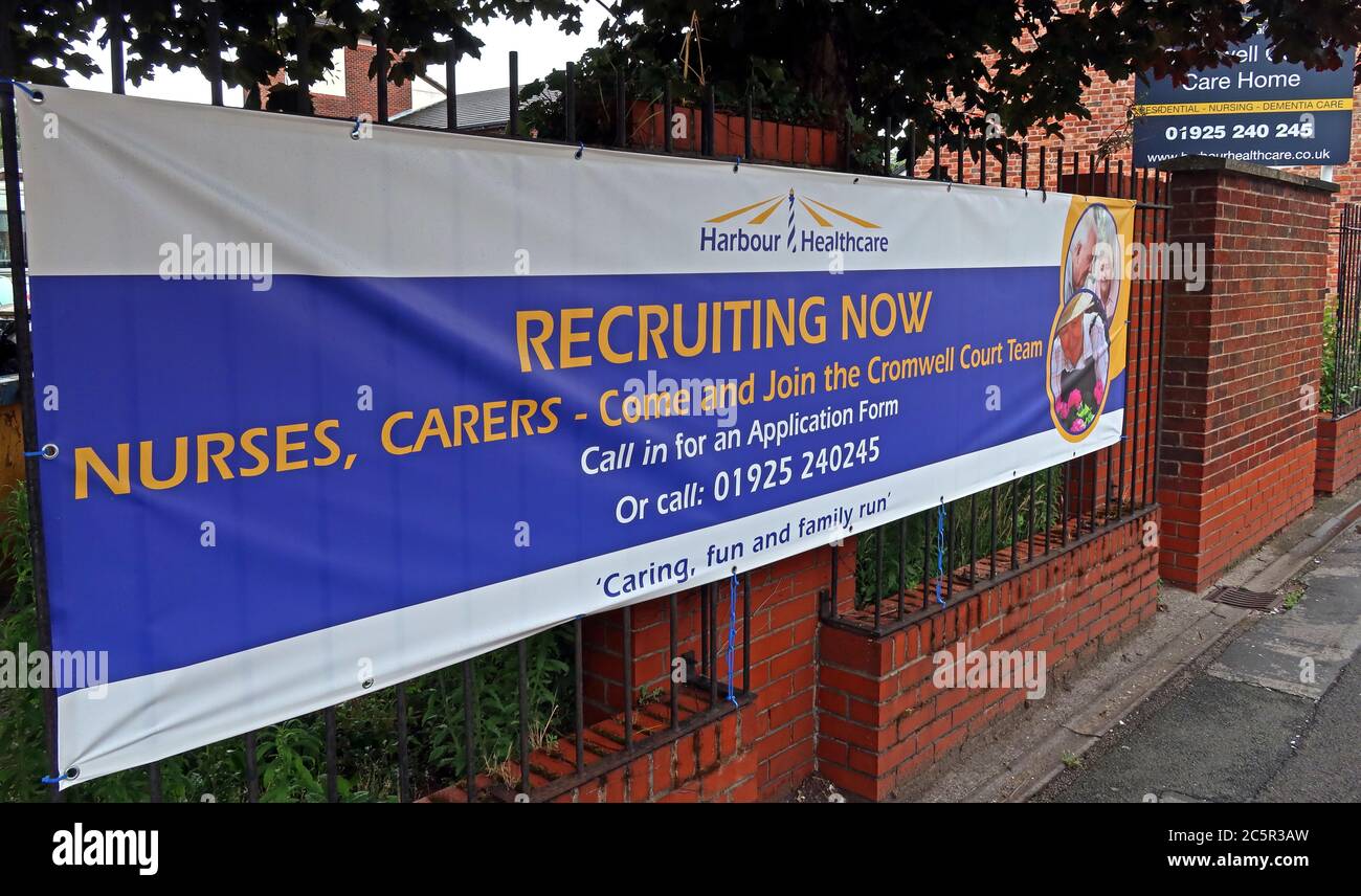 Cromwell Court Care Home, Cromwell Court, 76 Church St, Warrington WA1 2 ° Foto Stock