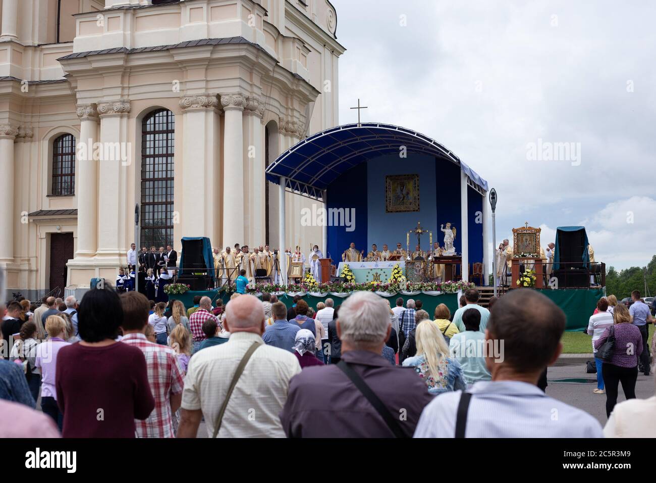 Celebrazione in onore dell'icona Budslav della Madre di Dio Foto Stock