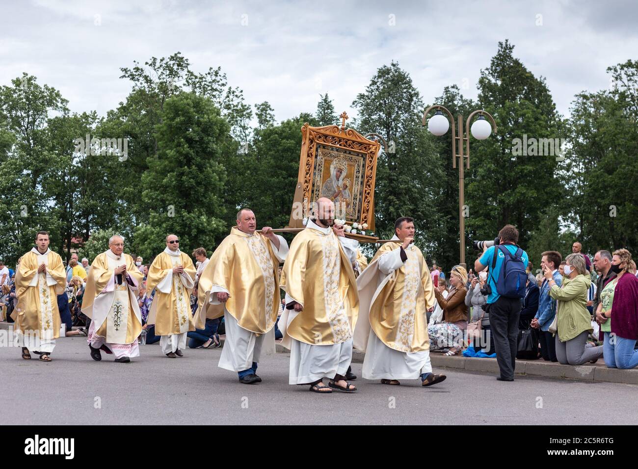 Celebrazione in onore dell'icona Budslav della Madre di Dio Foto Stock