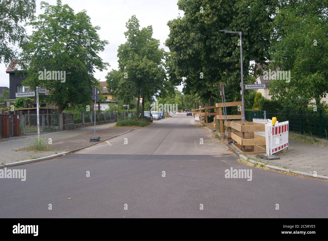 Ulrikenstraße Ecke Amalienhofstraße a Berlino-Spandau. Foto Stock