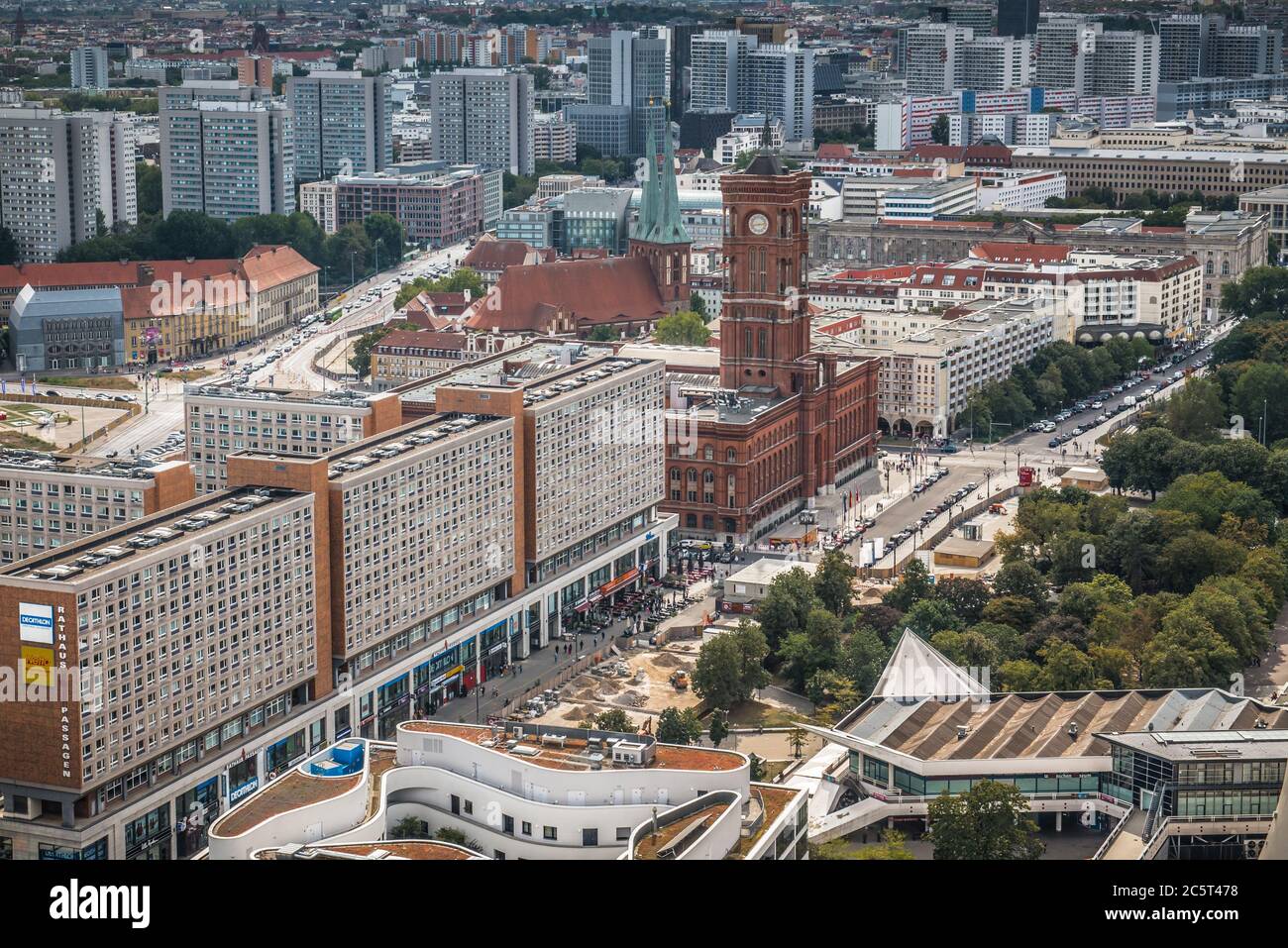 Il Rotes Rathaus Berlin Foto Stock