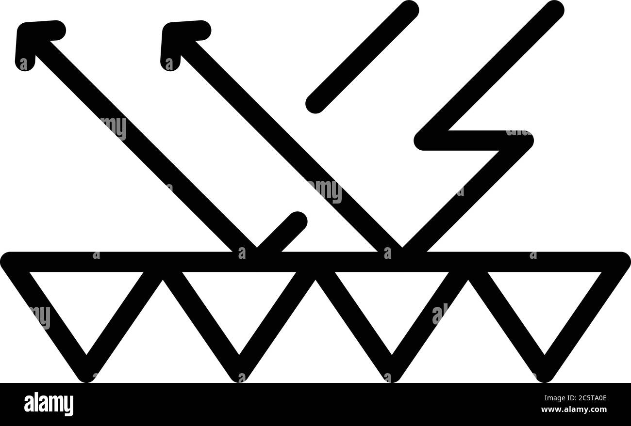 Icona di barriera antirumore, stile contorno Illustrazione Vettoriale