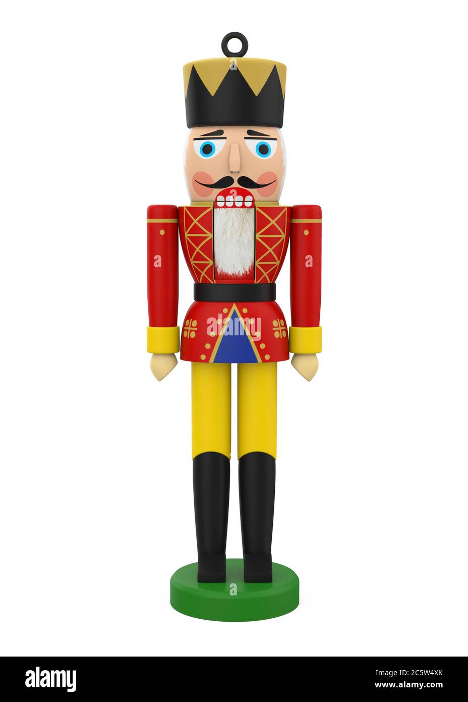 Solder Nutcracker di Natale giocattolo isolato Foto Stock