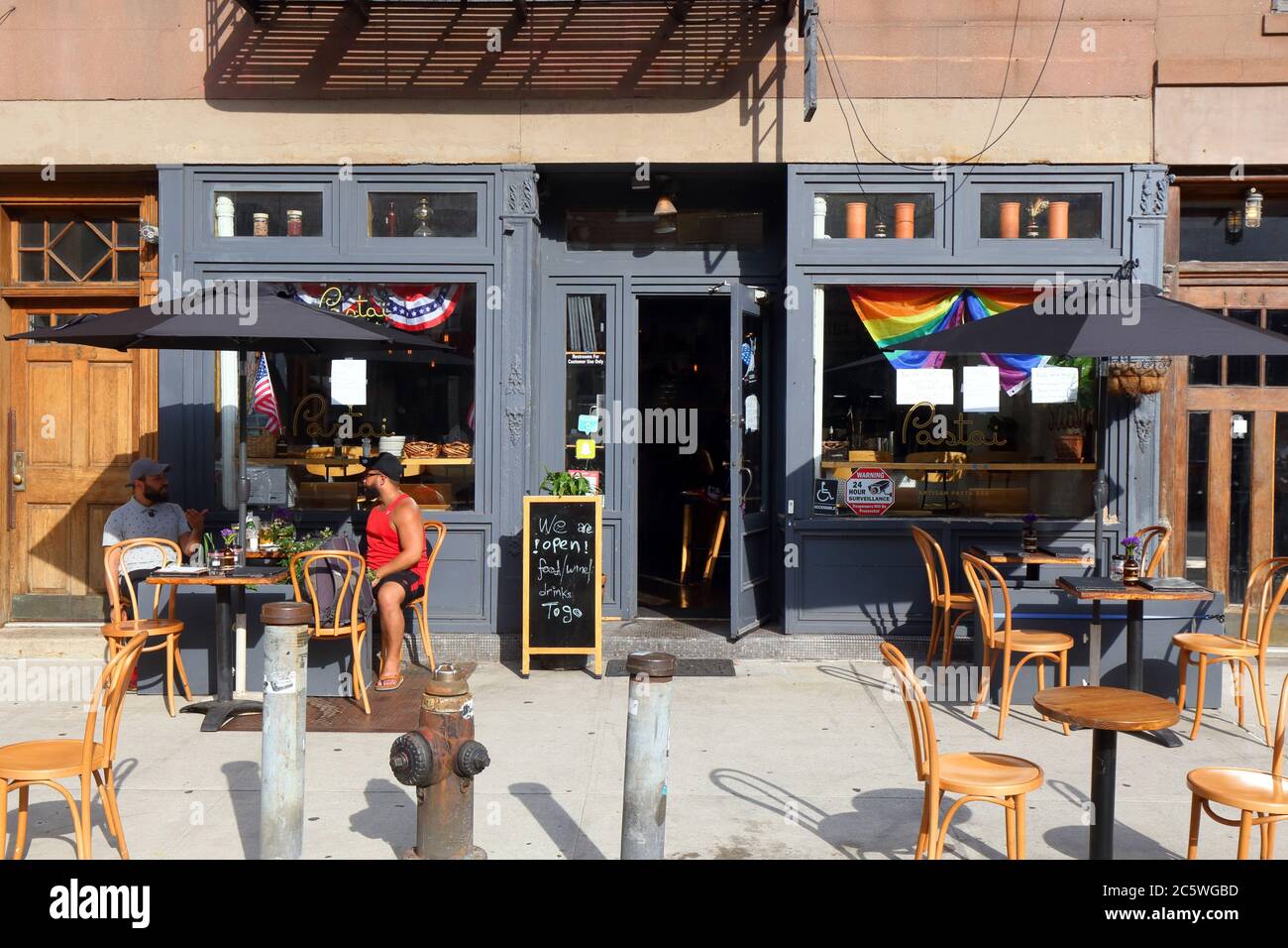 Pastai Restaurant, 186 9th Ave, New York, foto di un ristorante italiano nel quartiere Chelsea di Manhattan. Foto Stock