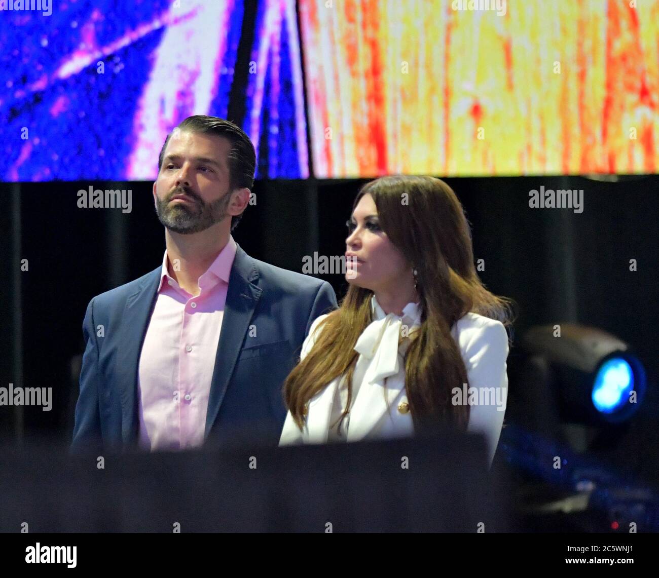 West PALM BEACH, Florida - 21 DICEMBRE: Donald Trump Jr, Kimberly Guilfoyle al Turning Point USA Student Action Summit del 2019 - giorno 3 al Palm Beach County Convention Center il 21 dicembre 2019 a West Palm Beach, Florida. People: Donald Trump Jr, Kimberly Guilfoyle Credit: Storms Media Group/Alamy Live News Foto Stock