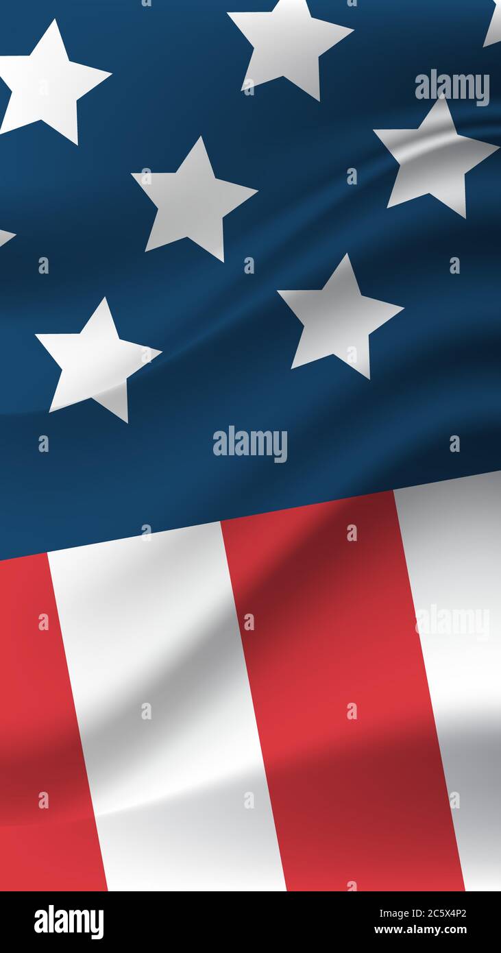 bandiera degli stati uniti festa dell'indipendenza americana 4 luglio banner verticale vettore illustrazione Illustrazione Vettoriale