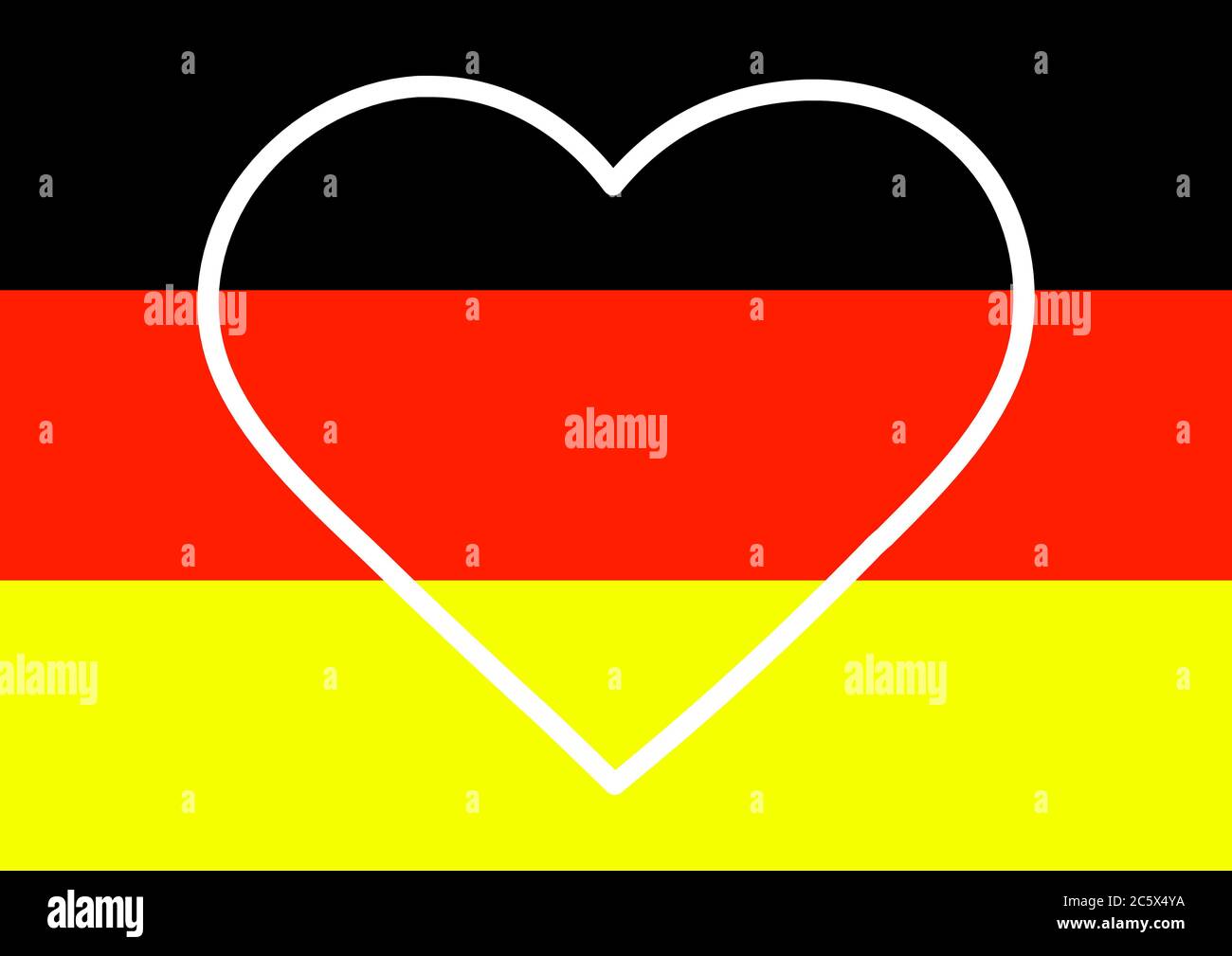 Bandiera dello Stato della Germania. Illustrazione Vettoriale