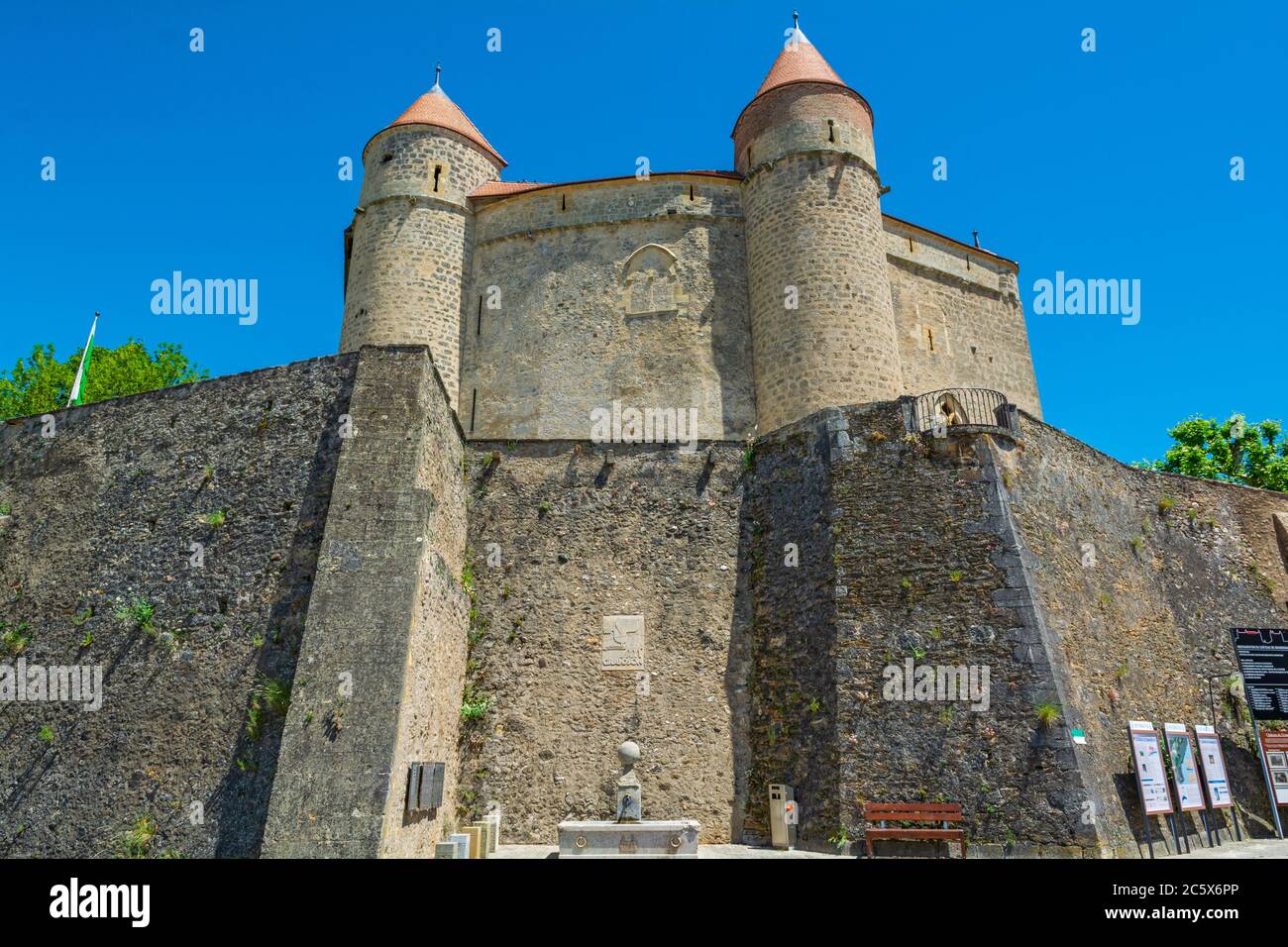 Svizzera, Cantone di Vaud, Grandson, Castello 13C Foto Stock