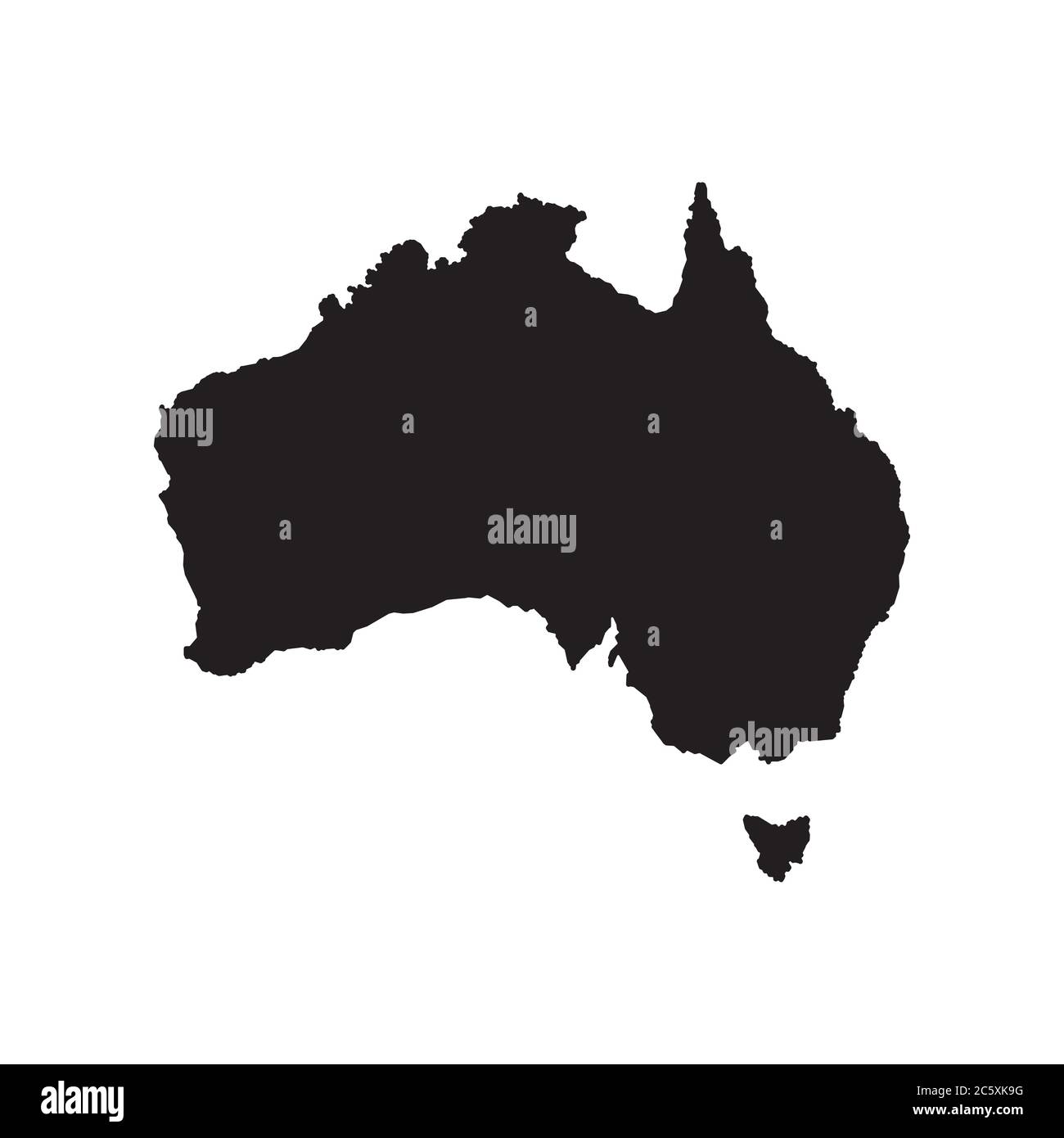 illustrazione vettoriale del disegno della mappa australiana Illustrazione Vettoriale