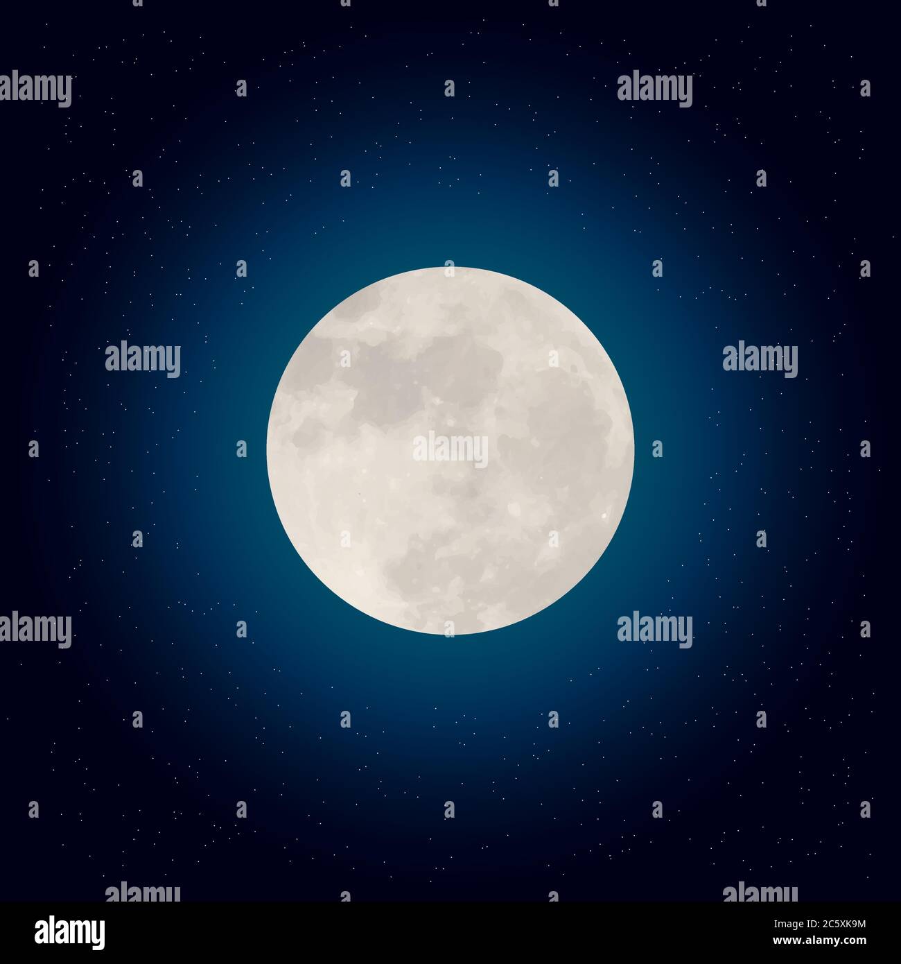 eclissi lunare nel cielo notturno. eclissi lunare realistico illustrazione vettoriale. Illustrazione Vettoriale