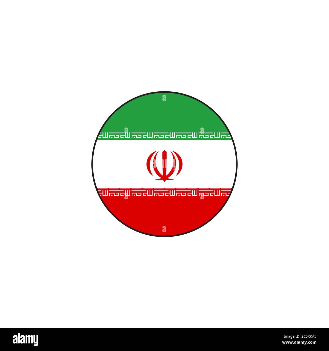 indicatore circolare iran disegno vettoriale Illustrazione Vettoriale