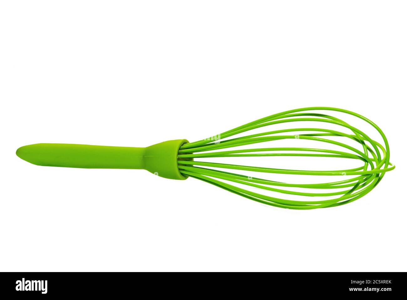 Frusta da cucina in silicone verde per montare isolato su sfondo bianco  Foto stock - Alamy