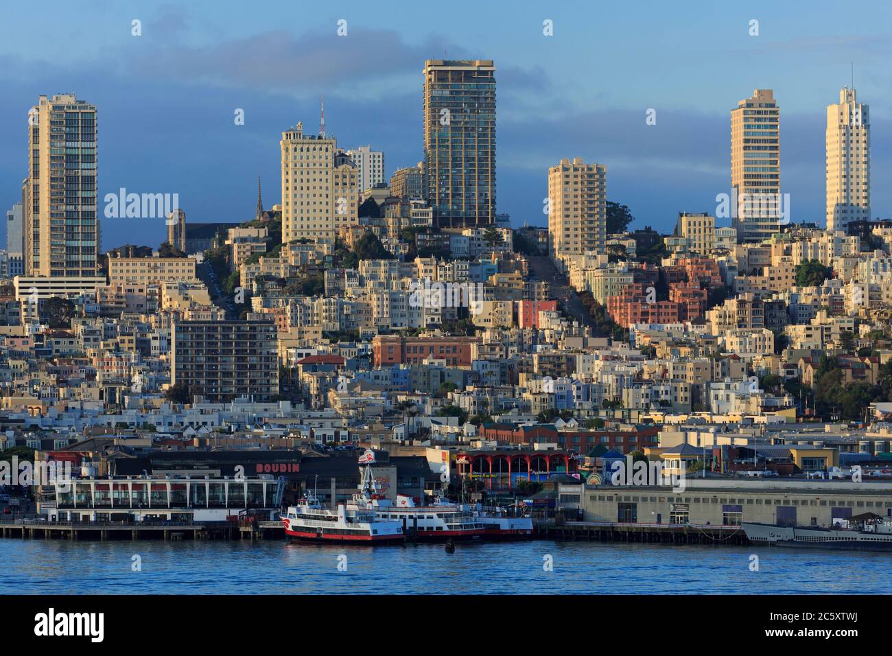Skyline & Embarcadero, San Francisco, California, Stati Uniti d'America Foto Stock