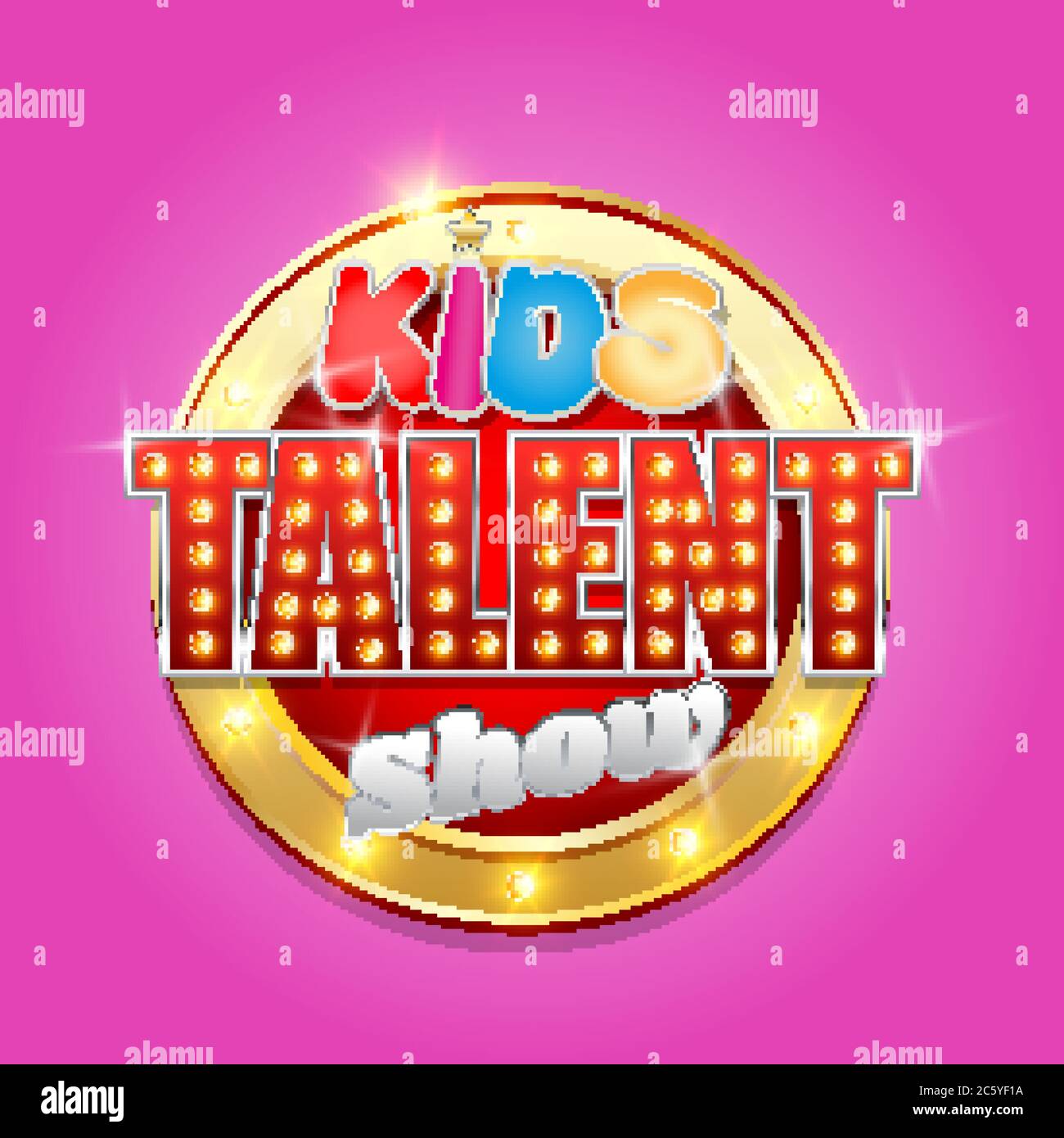 Logo di programmi tv di talento per bambini, illustrazione vettoriale  Immagine e Vettoriale - Alamy