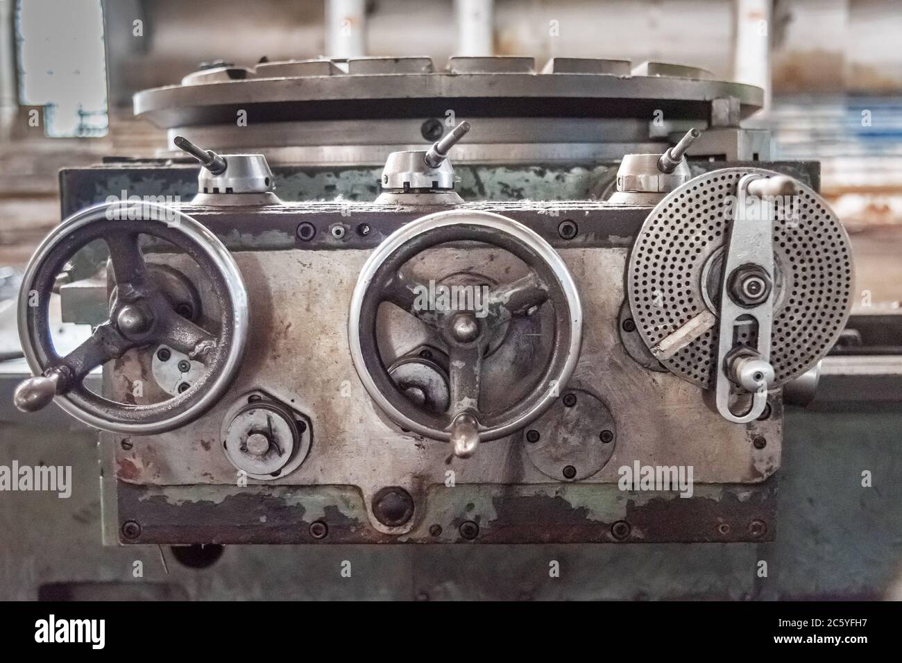 Officina meccanica di Old Mining e impianto metallurgico Foto Stock