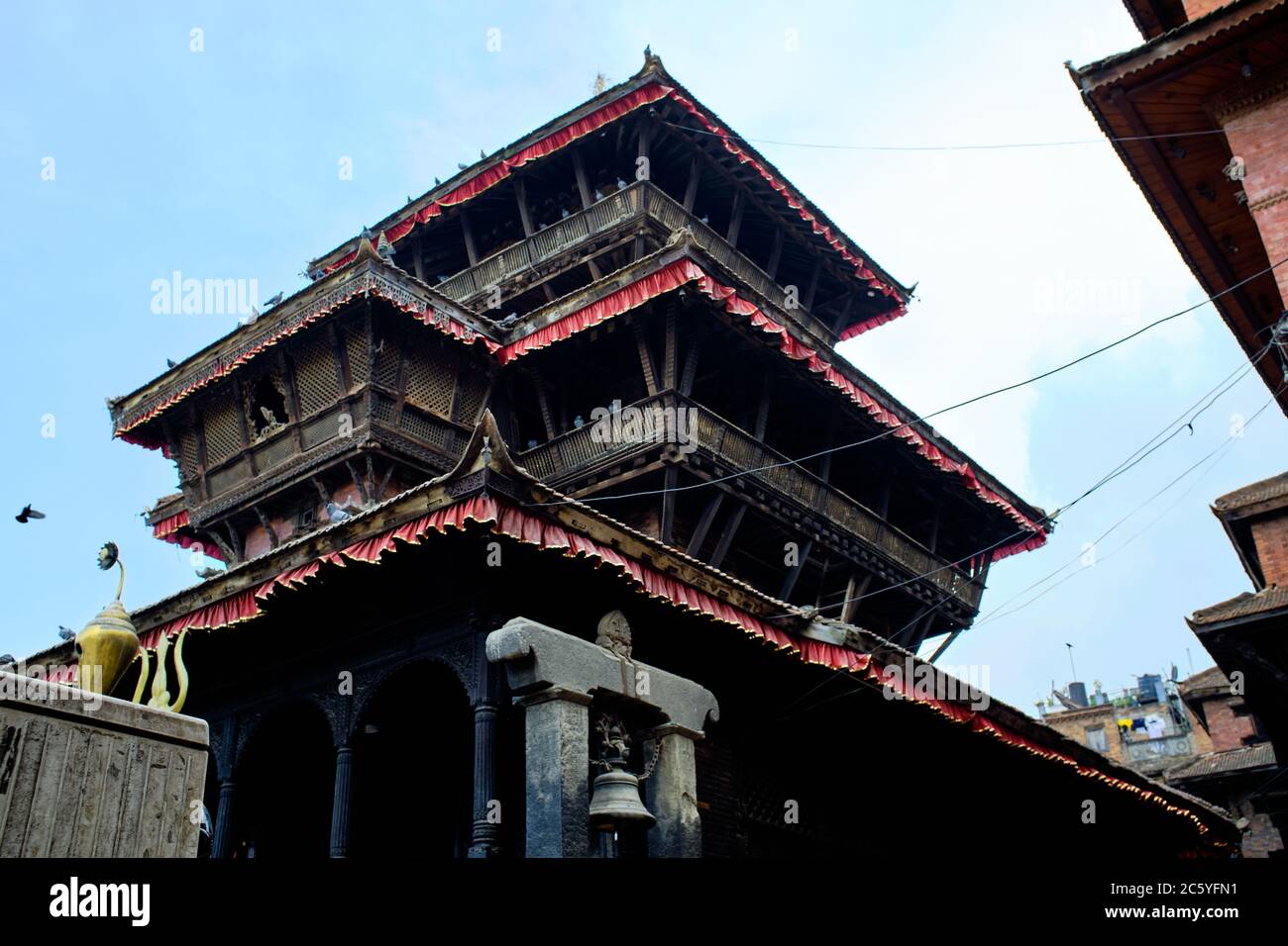 L'antico tempio Dattatraya a Bhaktapur, Nepal Foto Stock