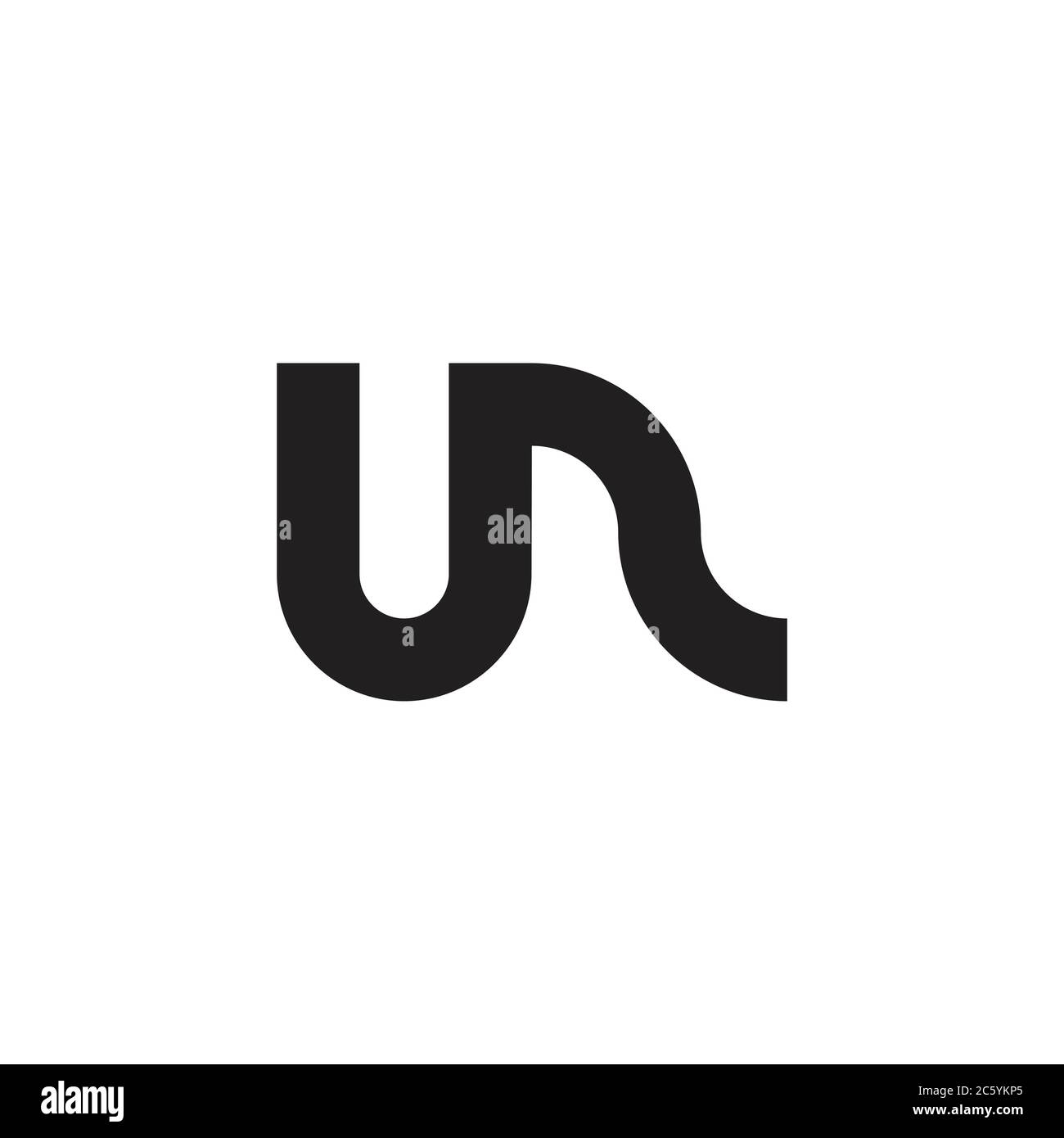 lettera del vettore di logo di linea geometrica semplice Illustrazione Vettoriale