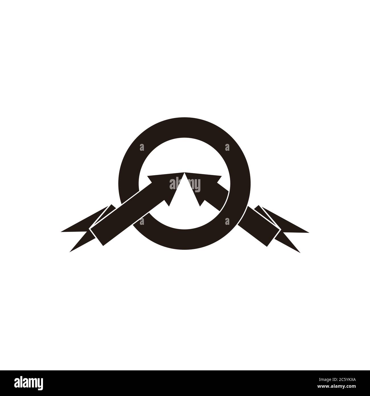 cerchio bersaglio movimento frecce simbolo vettore logo Illustrazione Vettoriale