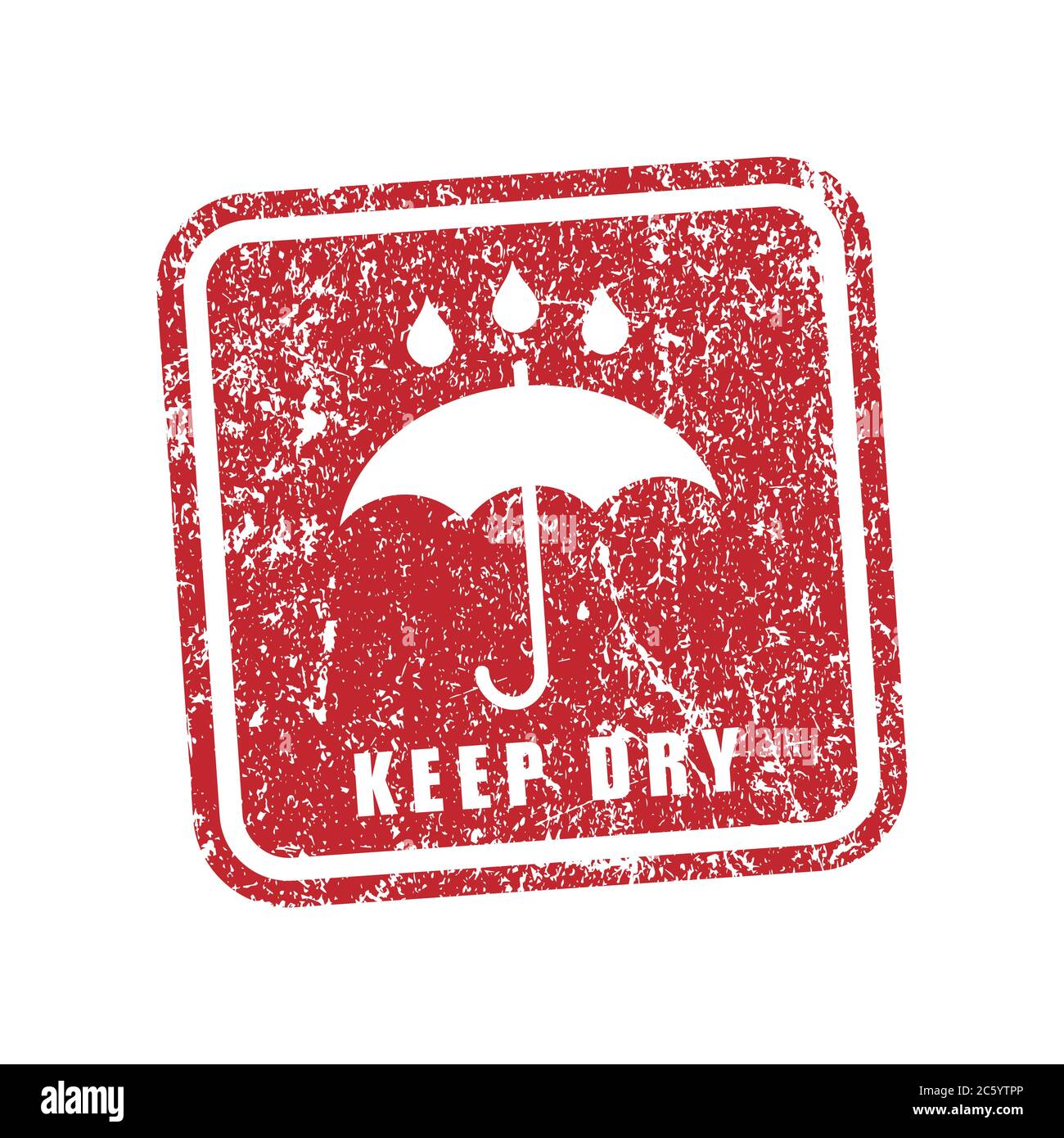 Simbolo dell'icona dell'adesivo fragile. Maneggiare con il logo Care. Tenere asciutto, in questo modo. Immagine vettoriale. Isolato su sfondo bianco. Illustrazione Vettoriale