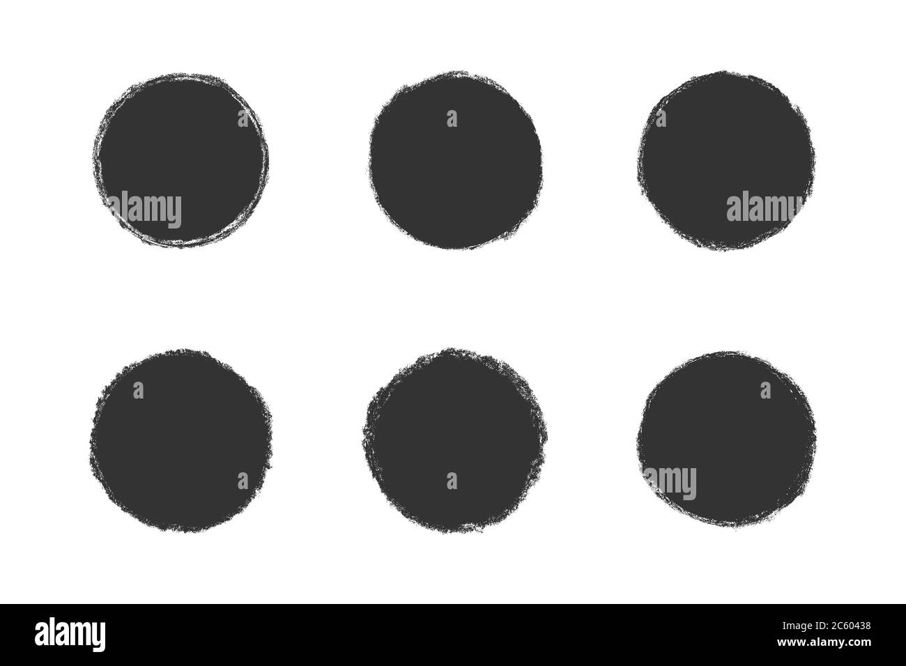 Raccolta di sfondi brush francobollo nero grunge in difficoltà Illustrazione Vettoriale