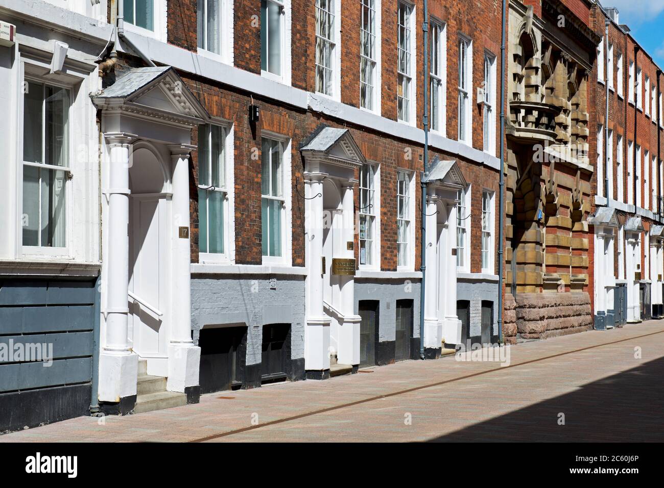 Case georgiane in Parliament Street, Hull, Humberside, East Yorkshire, Inghilterra Regno Unito Foto Stock
