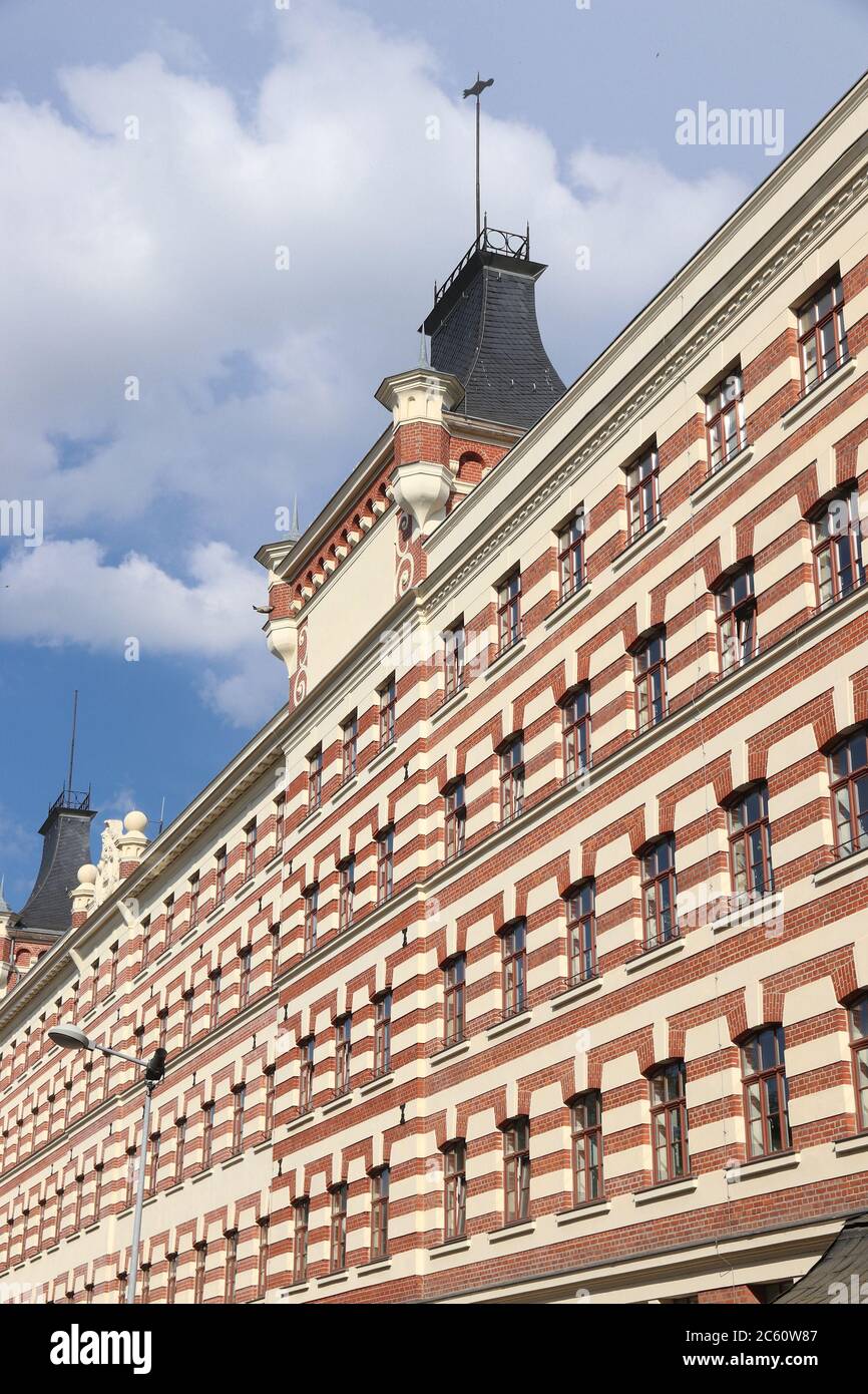 Distretto di Plagwitz nella città di Lipsia in Sassonia, Germania. Ex edificio industriale riproposto. Foto Stock