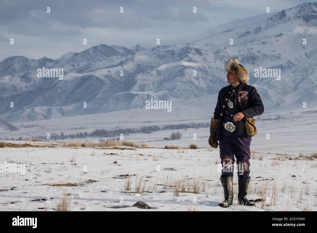 Scene del campo di Jiachy Yurt sulla riva sud di Issyk Kol in Kirghizistan. Foto Stock