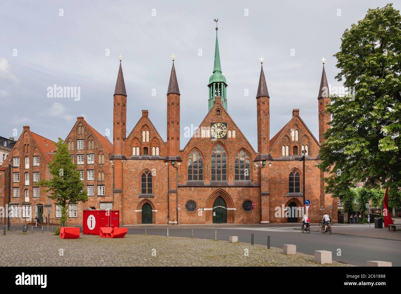 L'ospedale geista Heiligen di Koberg, a Lübeck, completato nel 1286, è una delle più antiche istituzioni sociali esistenti al mondo Foto Stock