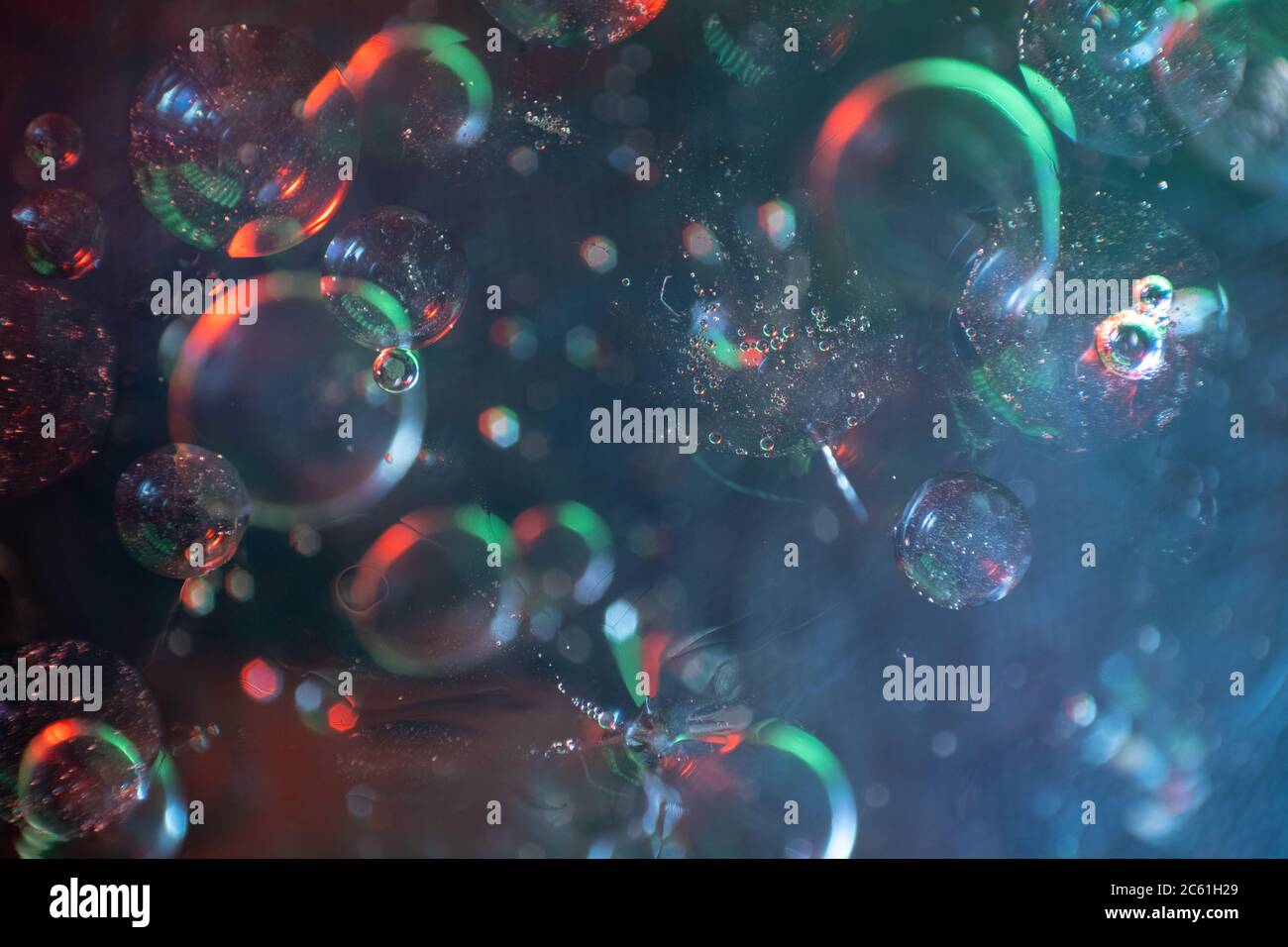 sfondo astratto con bolle. sfondo colorato Foto Stock