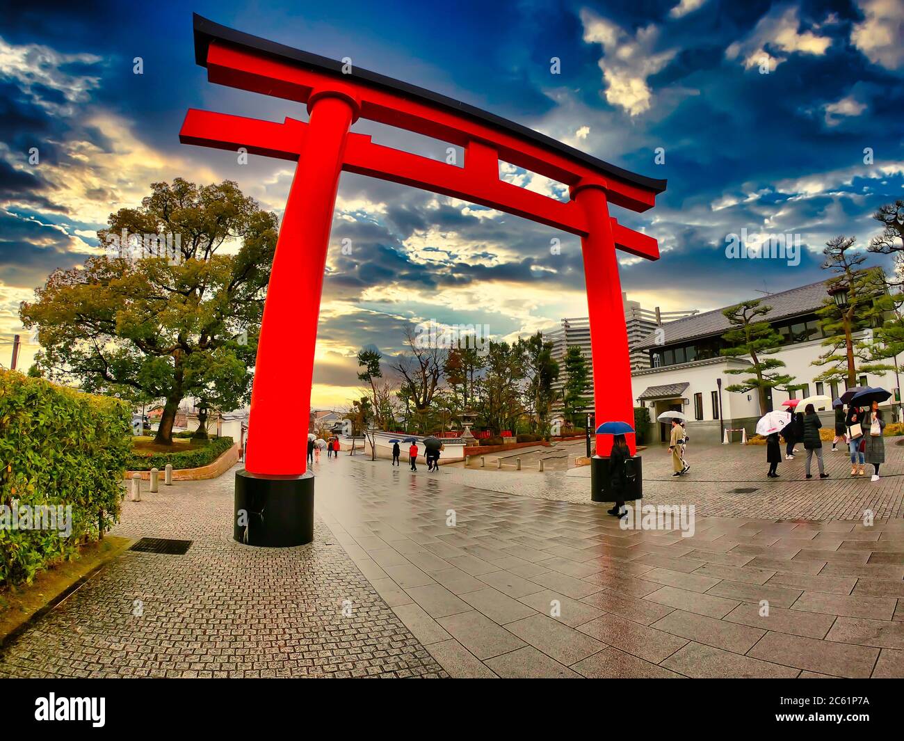 La bella porta di kyoto, giappone Foto Stock
