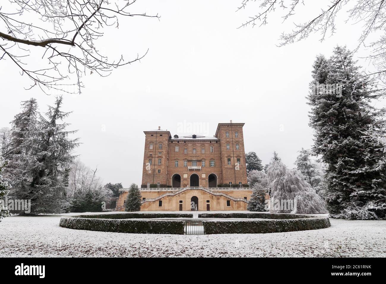 AGLIE', ITALIA - GENNAIO 2010: Residenze della Casa reale di Savoia, recentemente adibite a cornice per serie televisive Foto Stock