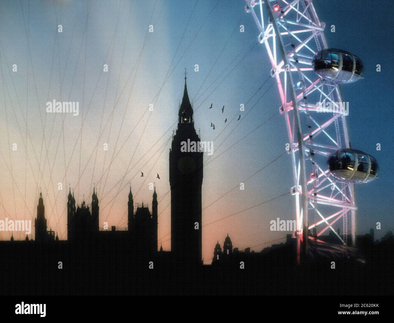 GB - Londra: Westminster di notte Foto Stock