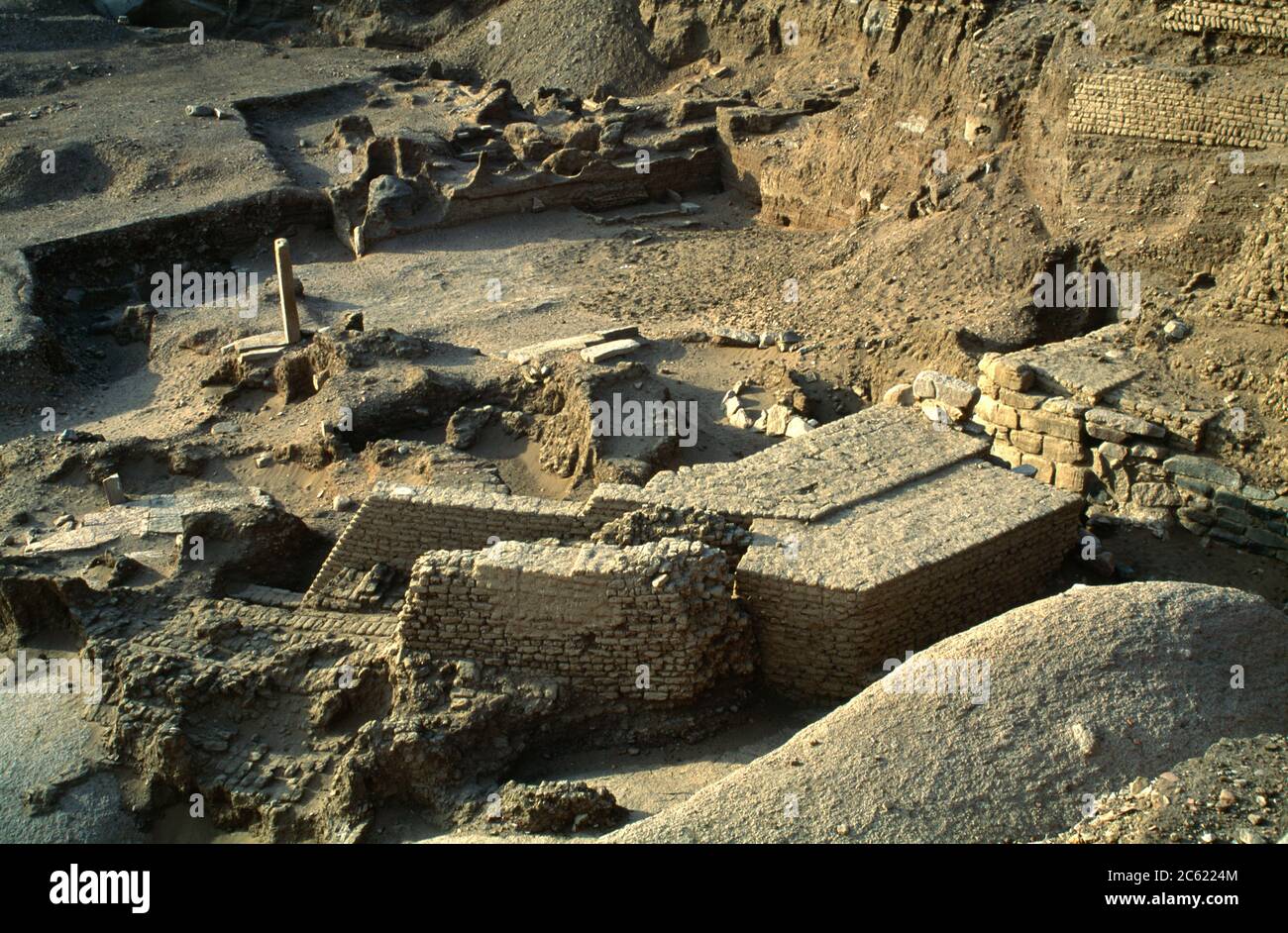 Rovine di Yebu Elefantina Isola Assuan Egitto Foto Stock