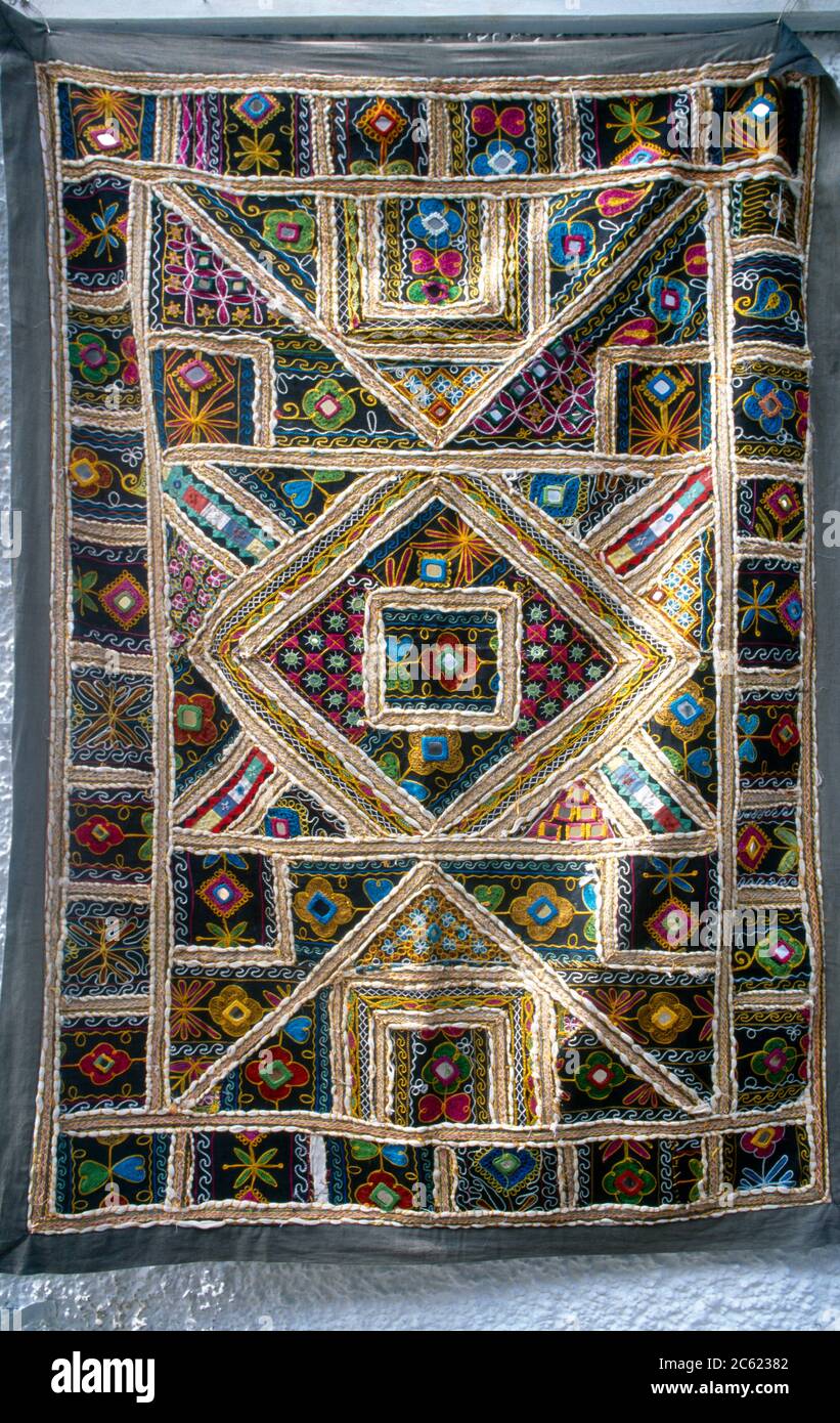 Kerala India Kochi Jew Town Quilt Hanging Foto Stock