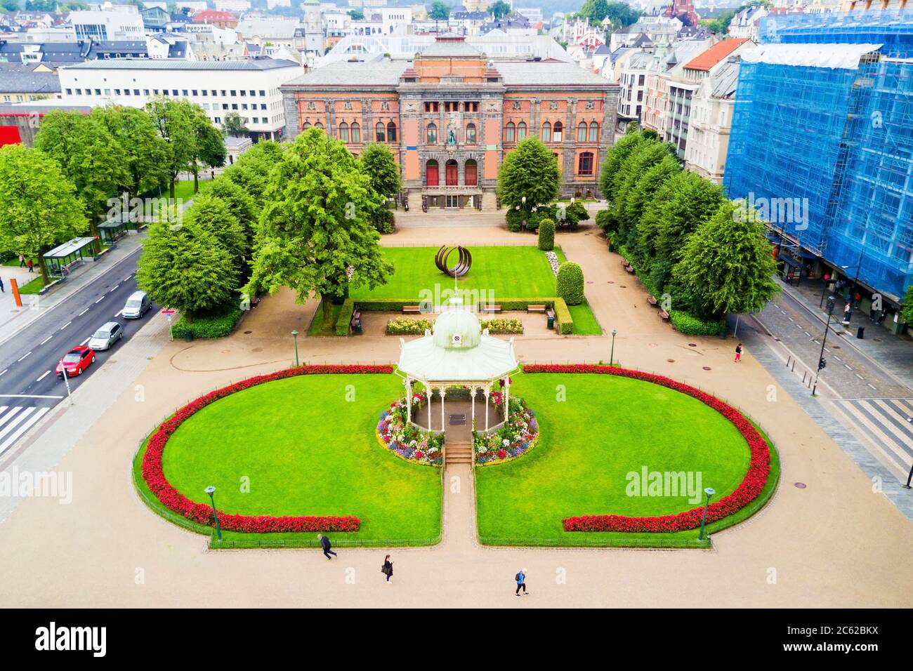 Kode Art Museum e Musikkpaviljongen padiglione musicale nella città di Bergen, Norvegia Foto Stock