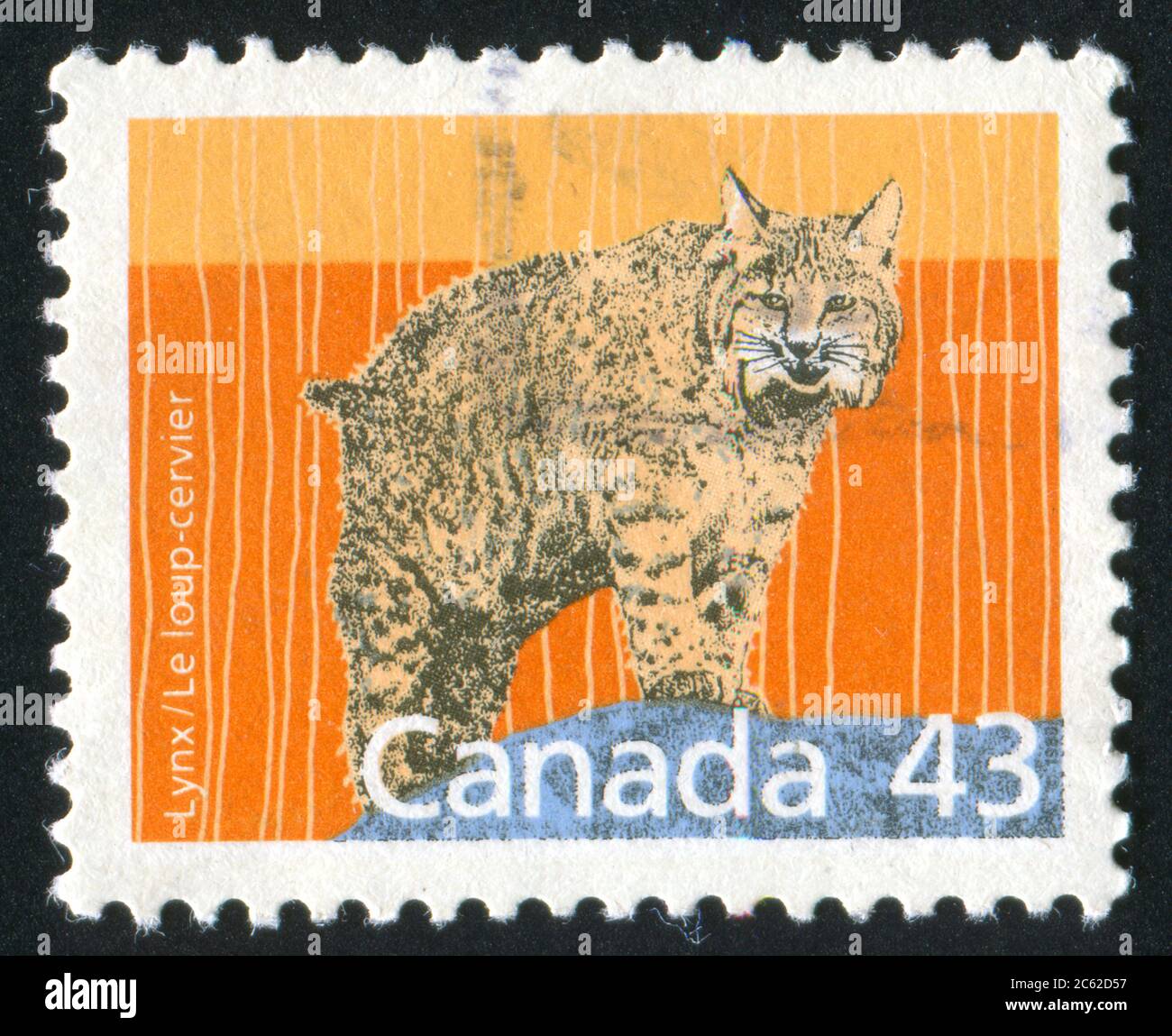 CANADA - CIRCA 1982: Francobollo stampato dal Canada, mostra Lynx, circa 1982 Foto Stock