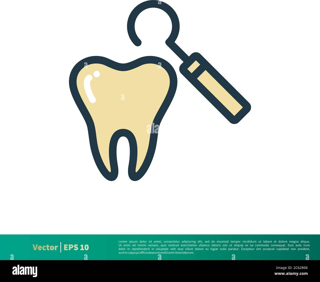 Dentista, icona trattamento Dentale modello logo vettoriale disegno di illustrazione. EPS vettoriale modificabile 10. Illustrazione Vettoriale