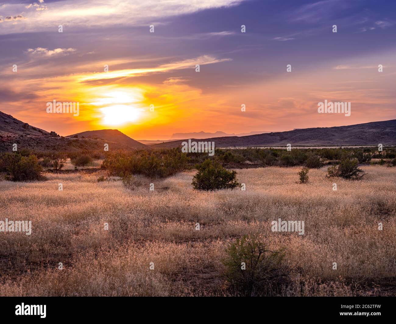Tramonto nel deserto, Utah USA Foto Stock