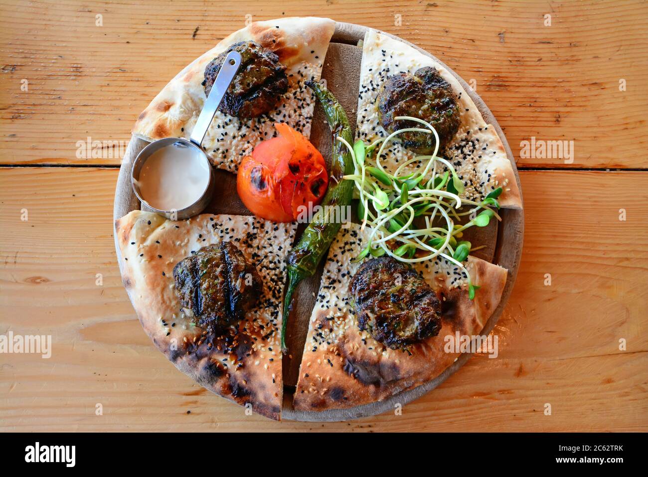 Piatto kebab in Medio Oriente Foto Stock