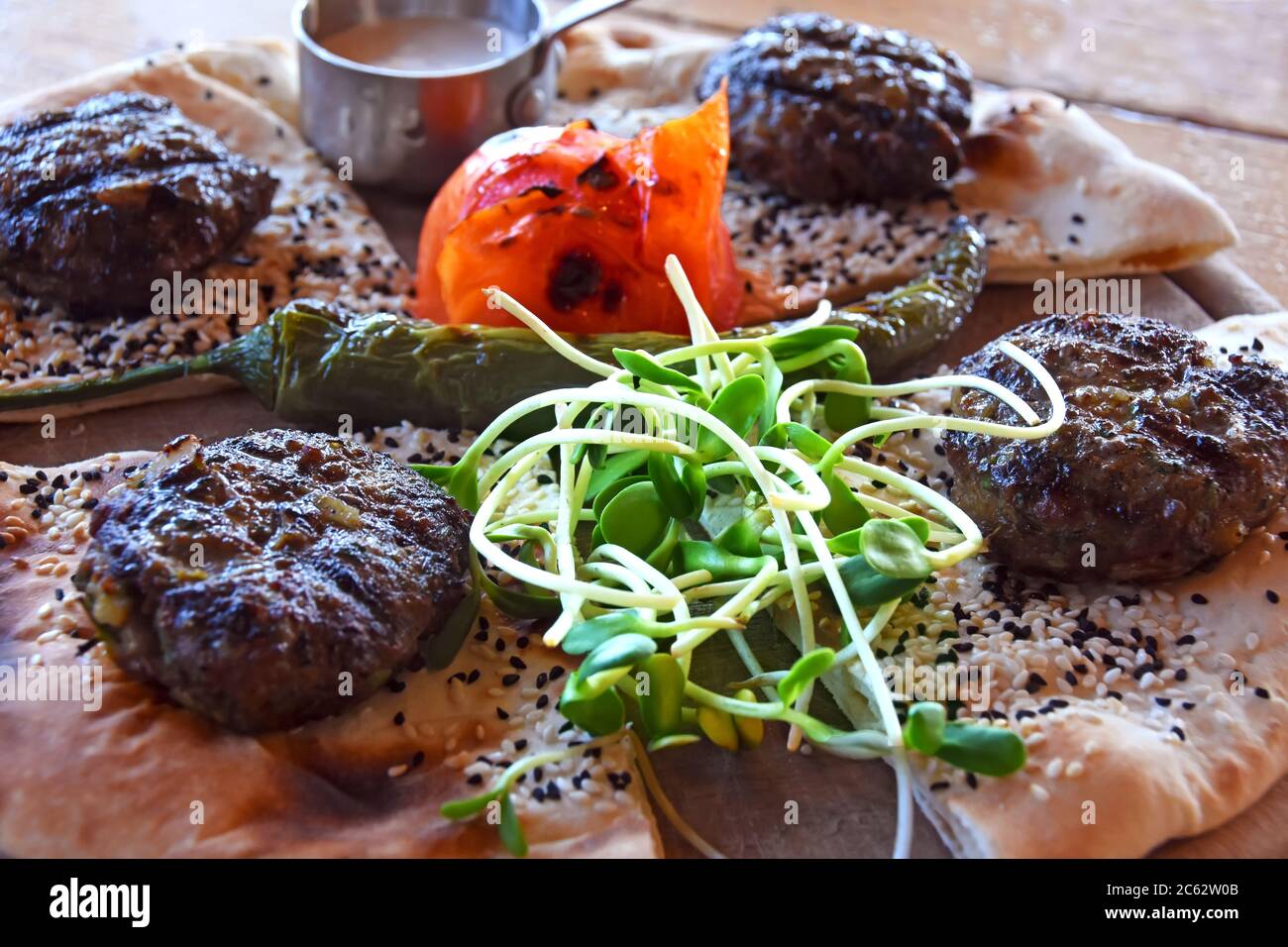 Piatto kebab in Medio Oriente Foto Stock