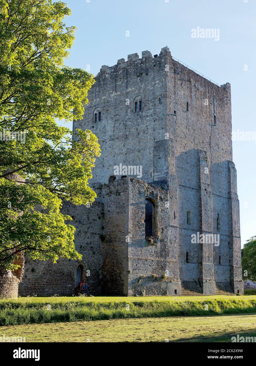 Portchester Castle, Inghilterra Foto Stock