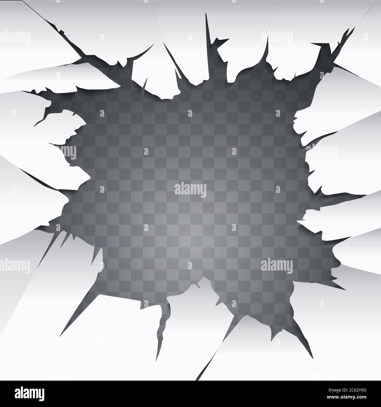 Foro incrinato con spazio per il testo. Illustrazione vettoriale. Illustrazione Vettoriale