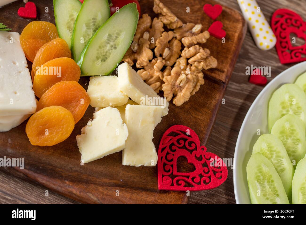 Deliziosa colazione turca tradizionale sul tavolo Foto Stock