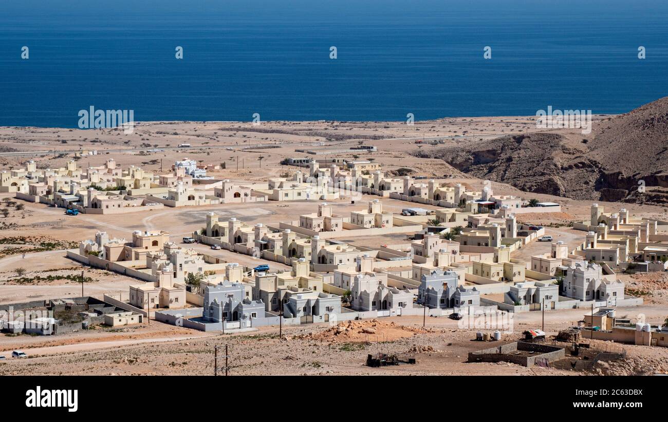 La città di Fins, Sultanato di Oman. Foto Stock