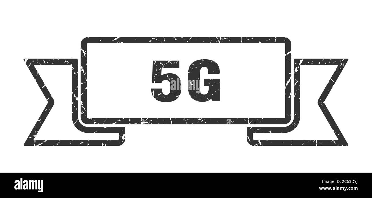 nastro 5g. segnale della banda di grunge 5g. banner 5g Illustrazione Vettoriale